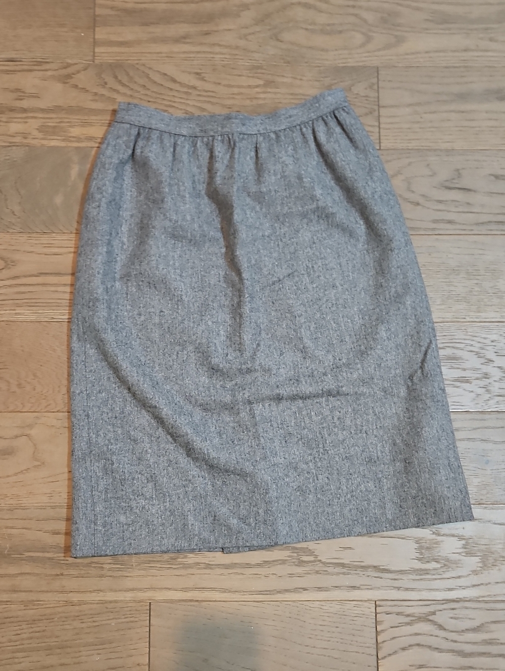 Vintage Gray Wool Pencil Skirt